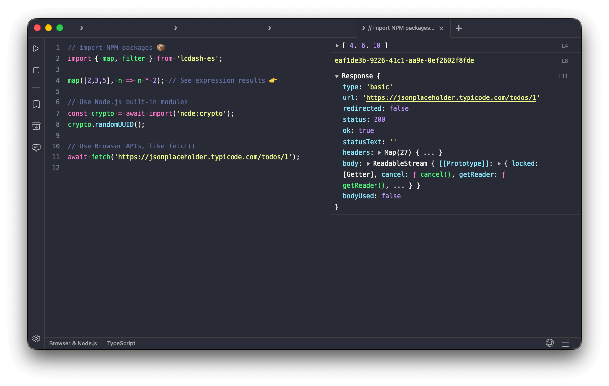 RunJS demo