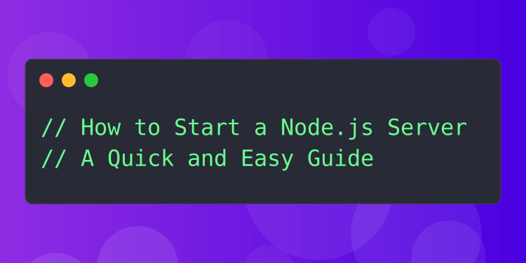 start a node.js server