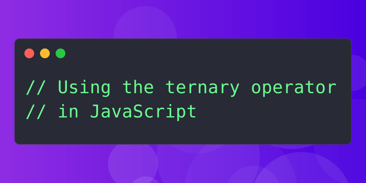 ternary operator in javascript